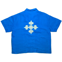 Load image into Gallery viewer, COBALT CAMP COLLAR ZIP UP SHIRT